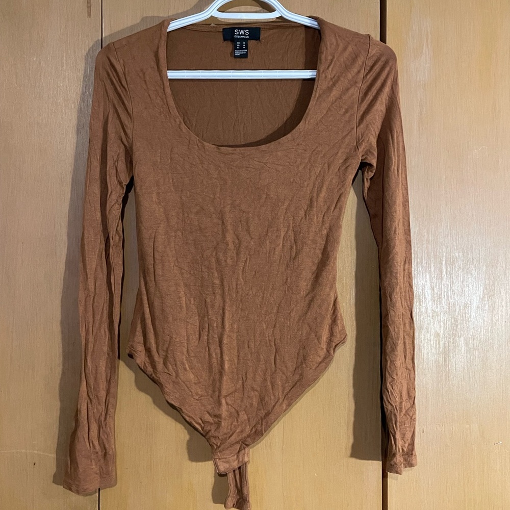 3/$20 Brown Long Sleeve Bodysuit